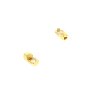 Fermoir bijou aimanté cylindrique en laiton doré luxe, pour lacet rond 3mm, accessoire de création de bijoux.