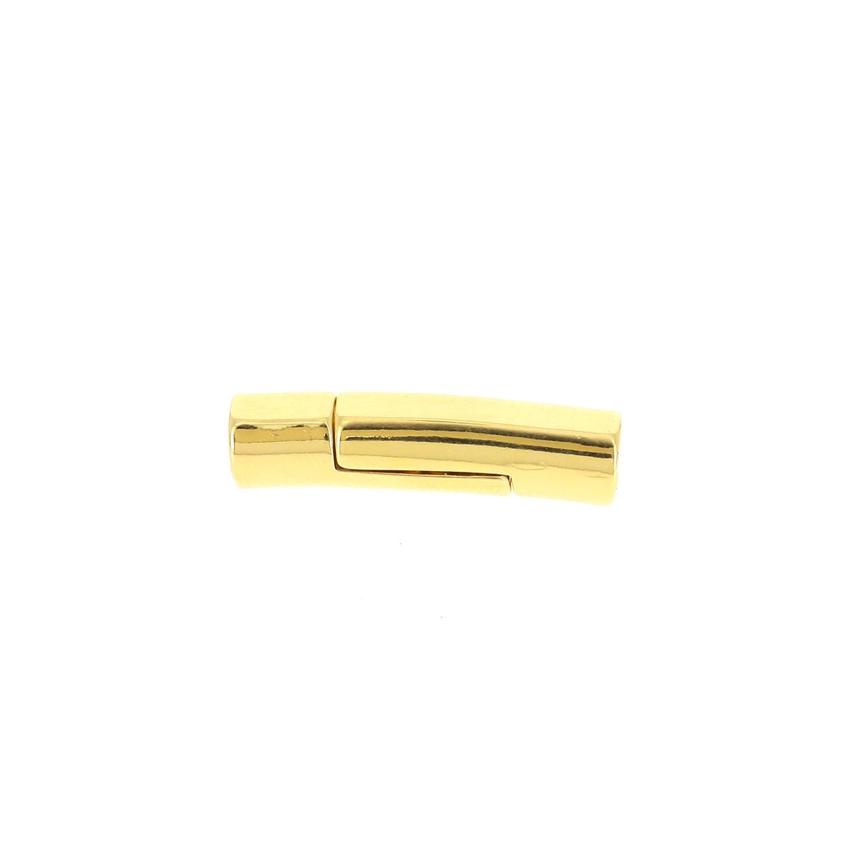 Fermoir bijou aimanté - TUBE - Lacet rond 5mm - DORÉ LUXE