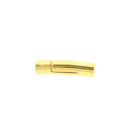 Fermoir bijou aimanté - TUBE - Lacet rond 5mm - DORÉ LUXE