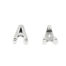 Coulissant à griffe lettre en argent vieilli avec lacet de 5 mm, création de bijoux élégante et fine.