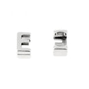 Coulissant à griffe Lettre en argent vieilli avec lacet 5 mm, création de bijoux, motif élégant et finition antique.