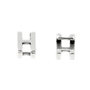 Coulissant à griffe Lettre en argent vieilli, création bijoux avec lacet 5 mm, finition élégante et design raffiné.