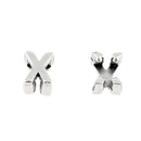 Coulissant à griffe Lettre en argent vieilli avec lacet de 5 mm, création de bijoux élégante et raffinée.