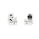 Coulissant à griffe Lettre en argent vieilli avec lacet 5 mm, création de bijoux élégante et raffinée.