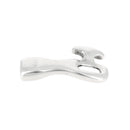 Fermoir bijou crochet Hugo en argent vieilli pour lacet rond 4mm, création de bijoux élégante et durable.