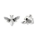 Coulissant ABEILLE en argent vieilli avec lacet plat 5mm, création de bijoux, conçu pour accessoires élégants et raffinés.