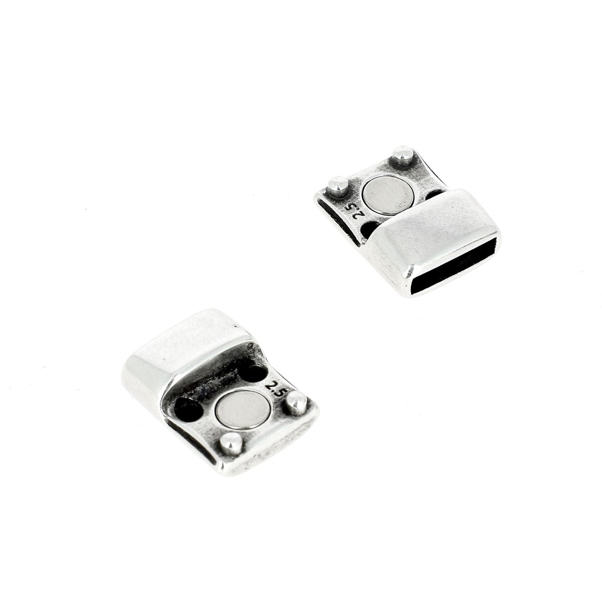 Fermoir bijou aimanté Arbre de Vie avec lacet plat 10mm, création de bijoux, finition élégante et pratique.