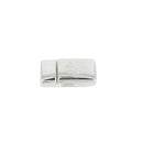 Fermoir bijou aimanté Arbre de Vie avec lacet plat 10mm, création de bijoux, en métal argenté.
