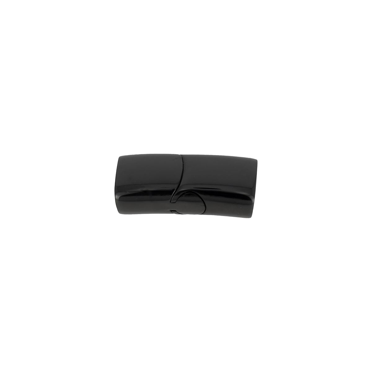 Fermoir magnétique en inox noir mat pour bracelet Régaliz, 10x5mm, création de bijoux, image montrant le fermoir.