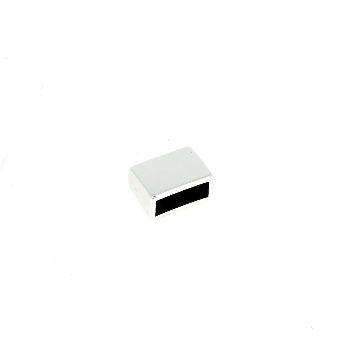 Embout fermoir bloquant pour bracelet en cuir 10 mm - Finition argent vieilli
