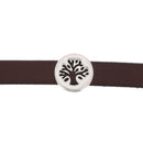 Perle passant ARBRE pour bracelet en cuir de 10 mm de large