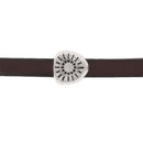 Perle passant inca pour bracelet en cuir de 5 mm de large