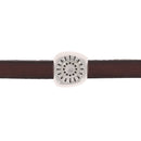Perle passant maya pour bracelet en cuir de 5 mm de large