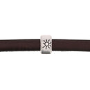 Perle passant soleil pour bracelet en cuir de 5 mm de large