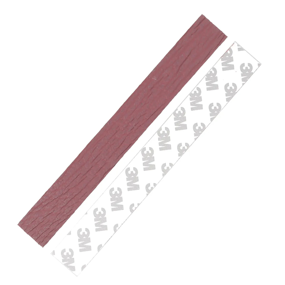 Morceau de cuir de requin autocollant FRAMBOISE de 20 mm pour manchette, par Deco Cuir, visible avec texture de cuir brillant.