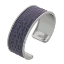 Morceau de cuir de requin violet de 20 mm pour manchette, authentique et texturé, par Deco Cuir, utilisé pour accessoires de mode.
