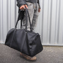Kit DIY pour sac de voyage en cuir noir, avec matériaux et instructions de la marque Deco Cuir, pour créer son propre sac.