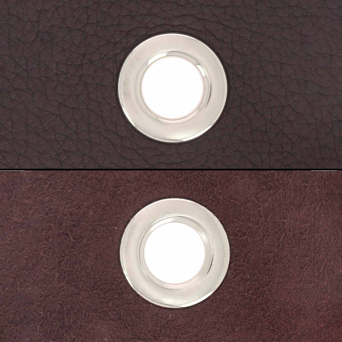 Lot de 15 œillets plats doubles à sertir de 15 mm, finition nickelée, accessoires pour bricolage et création.