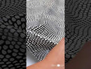 Peau de cuir de veau imprimé imitation serpent Cobra - NOIR ET BLANC W31