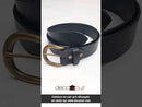 Kit DIY - Ceinture en cuir sans couture - MARRON - Épaisseur 3,1mm - Vis chicago Laiton Vieilli