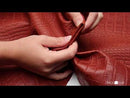 Peau entière de cuir de basane FRANCE imitation Crocodile - ANILINE - MARRON BRIQUE BAF21
