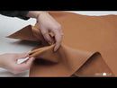 Peau en cuir de vachette marron toucher bougie LPT83 | Deco Cuir