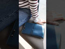 Morceau de cuir SATINLYS - BLEU CANARD