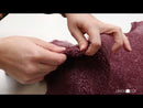 Peau de mouton lainé frisé - Dos brut - VIOLET MARBRÉ M46
