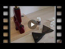 Porte-monnaie triangle en cuir - MARRON FONCÉ patiné avec peinture cuir acrylique Pébéo Bronze