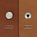 Rivet en laiton argenté vieilli, lot de rivets moyens Deco Cuir, accessoires pour cuir ou bricolage, visible en gros plan