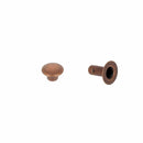 Lot de rivets moyens en laiton Deco Cuir, finition vieux cuivre, accessoires pour cuir et bricolage, visible en image.