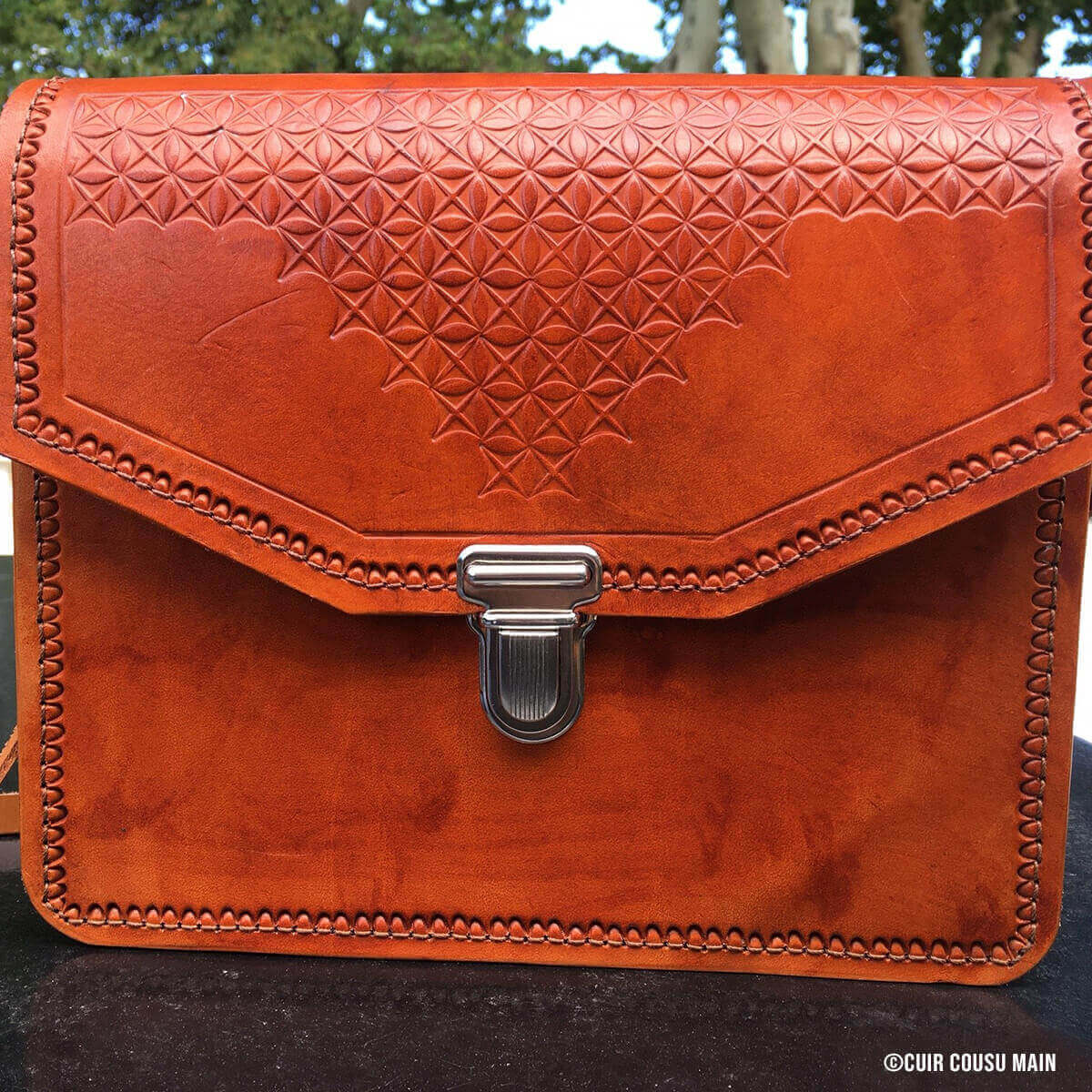 Fermeture de cartable TUCK en métal, mesure 28x36mm, accessoire en cuir pour sacoche ou sac à main.