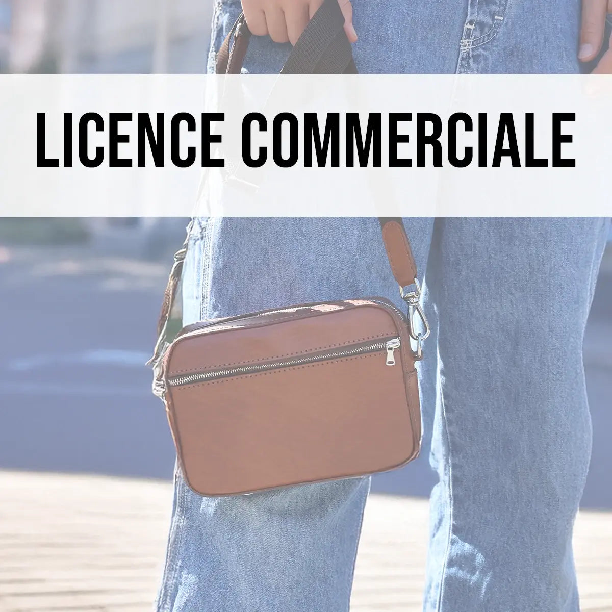 Licence commerciale sacoche en cuir Le Nomade, patron PDF imaginé par Deco Cuir pour reproduction et vente commerciale