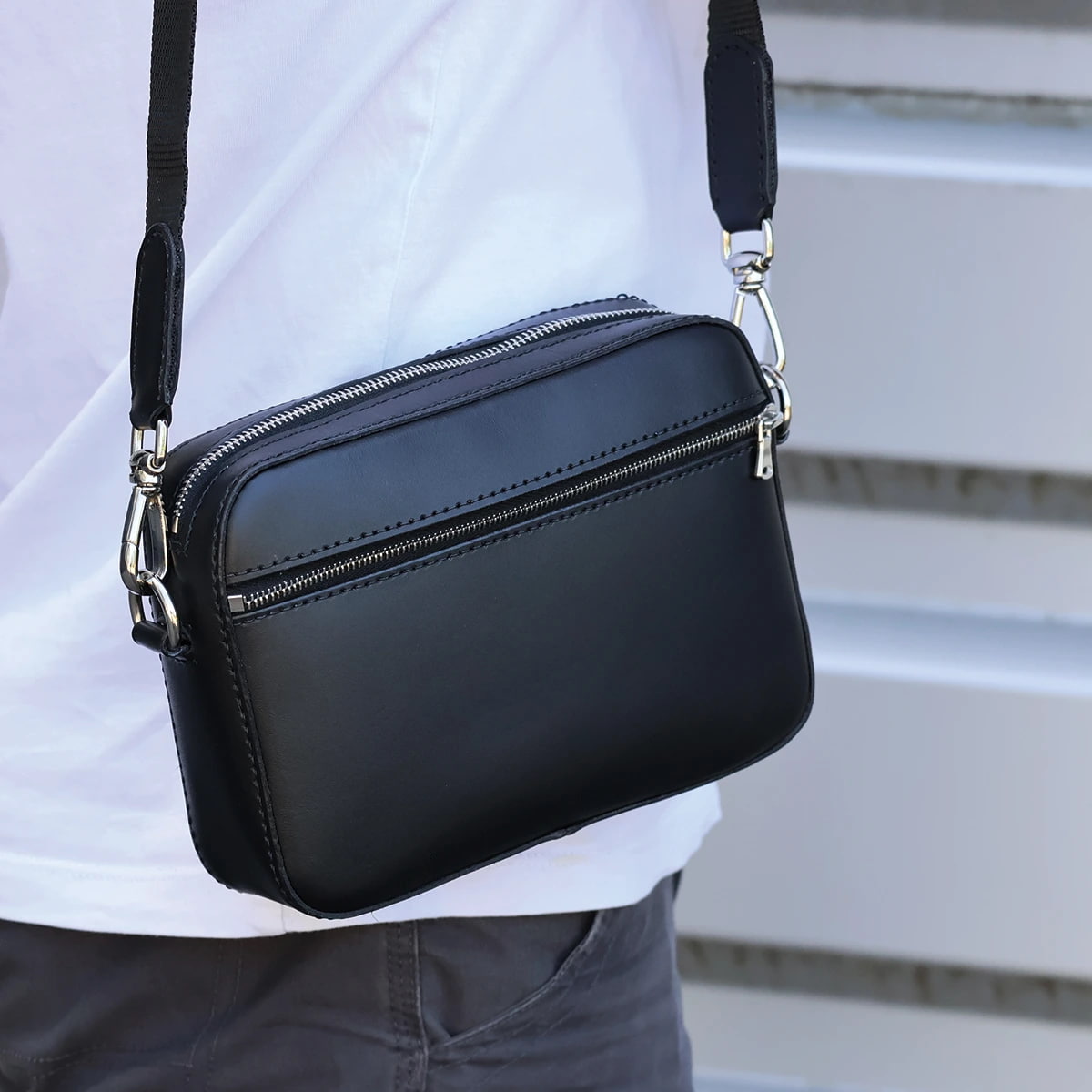 sacoche en cuir le nomade Deco Cuir