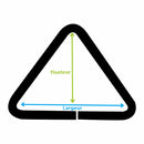 Passant triangle en acier non soudé avec finition en laiton vieilli, utilisé en bouclerie pour la fabrication de bijoux ou accessoires.