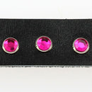 Lot de 10 rivets strass rose fuchsia Deco Cuir, accessoires métalliques ornés de strass pour personnaliser vos projets de couture.