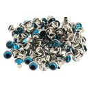 Lot de rivets strass bleu turquoise Deco Cuir, accessoires décoratifs avec rivets en strass pour personnaliser vos projets.