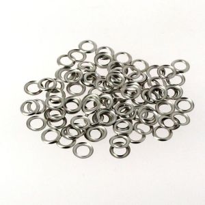 Lot de 100 rondelles pour œillets à rouler en nickel, diamètre 4mm, accessoires Deco Cuir pour bricolage et cuir.
