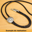 Deux embouts pour lacet rond de 4 mm, en nickel, accessoires pour chaussures, image montrant la finition métallique brillante.