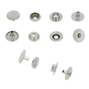 Lot de boutons pression en acier nickelé FORTS - LINE 20, diamètre 12,5 mm, accessoires pour couture et bricolage.