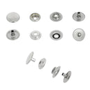 Lot de 10 boutons pression en inox Ivan, ligne 20, 12,5 mm, accessoires robustes pour vêtements et projets couture.