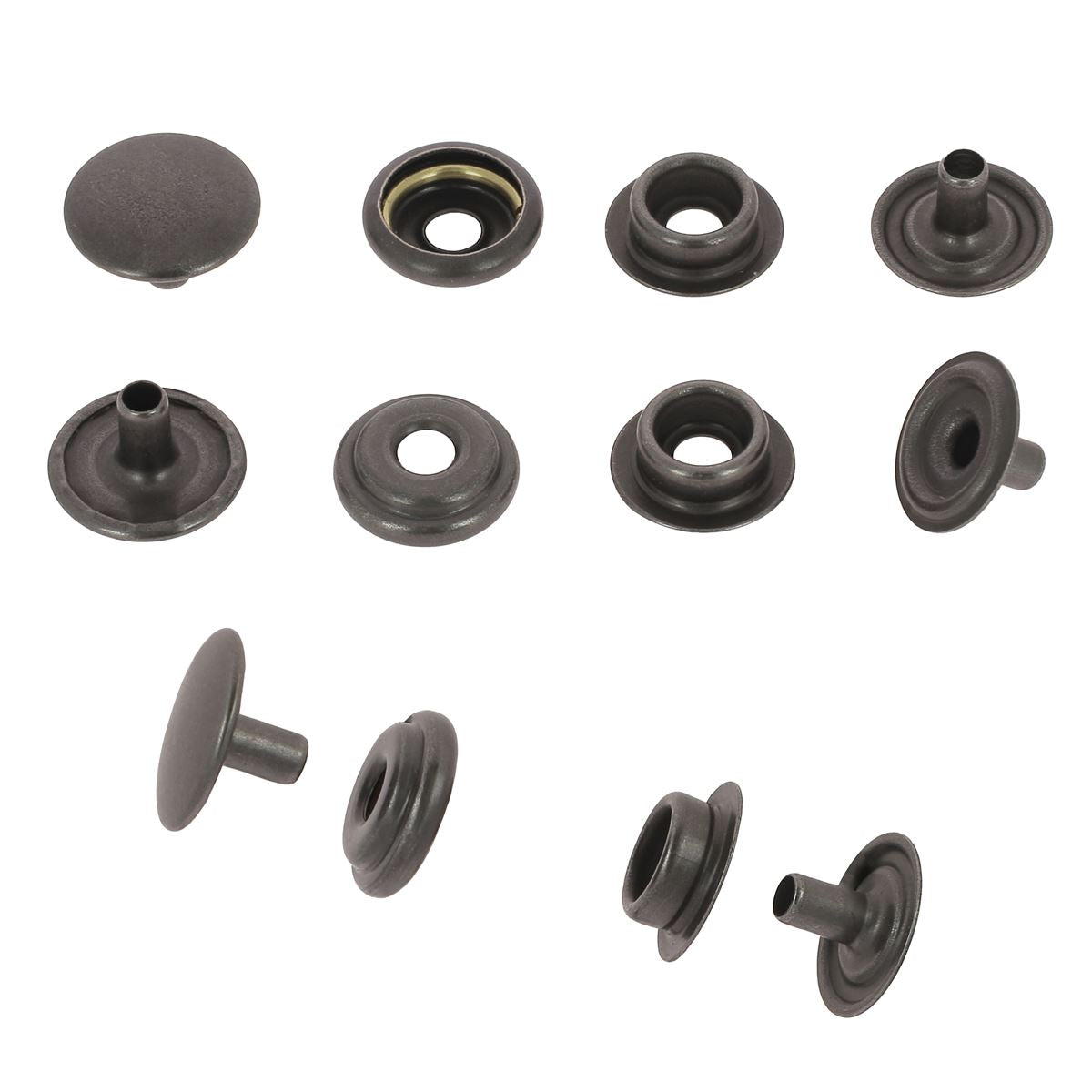 Boutons pression en acier FORT LINE 24 de 15mm, accessoires pour couture et bricolage, illustration de l'article.