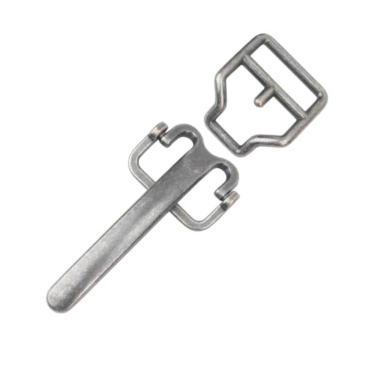 Fermoir pour sac CINCH en argent vieilli, accessoire de mode pour sacs à main, détail métallique élégant.
