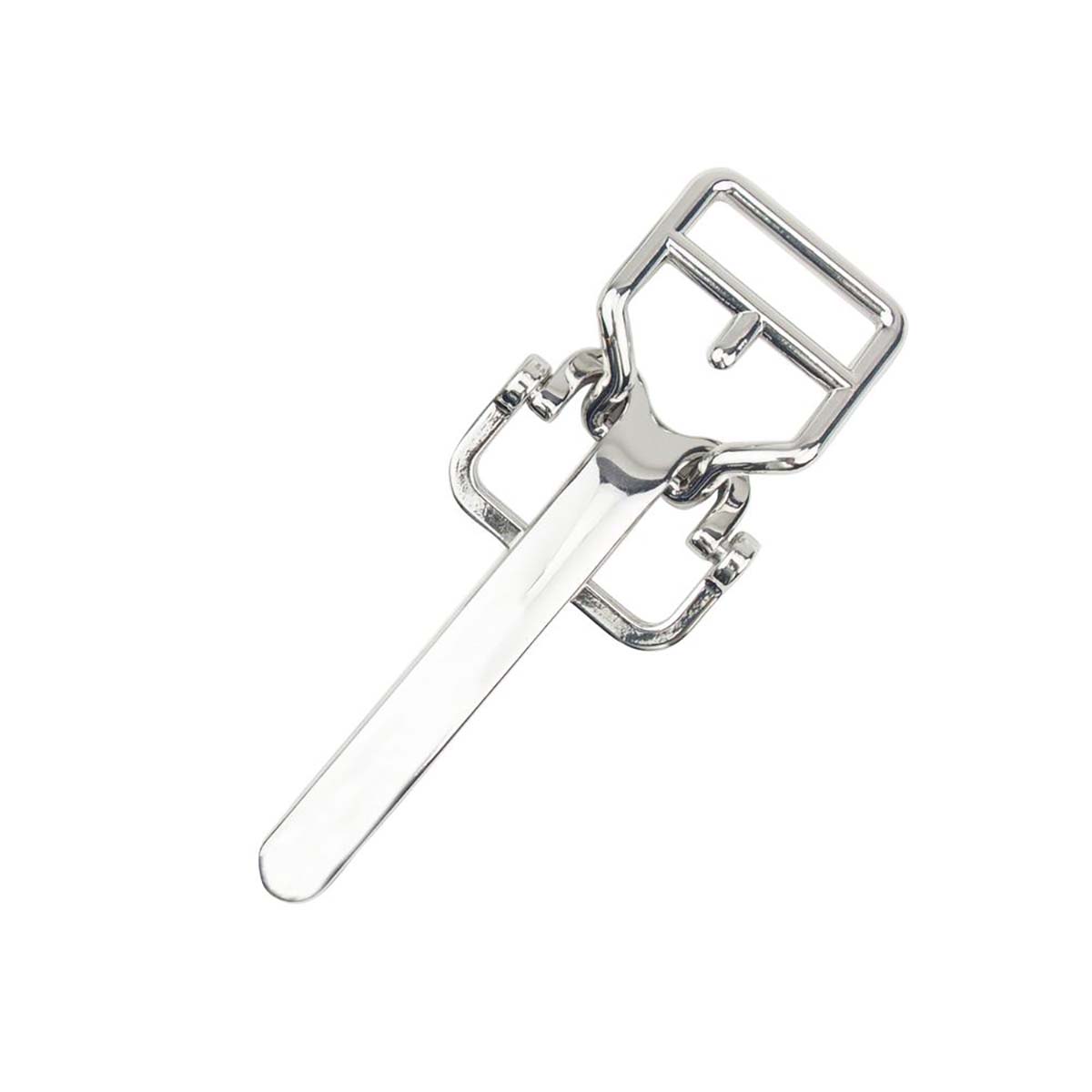Fermoir pour sac CINCH en nickel, accessoire de maroquinerie avec boucle métallique pour fixation sécurisée.