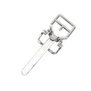 Fermoir pour sac CINCH en nickel, accessoire de maroquinerie avec boucle métallique pour fixation sécurisée.
