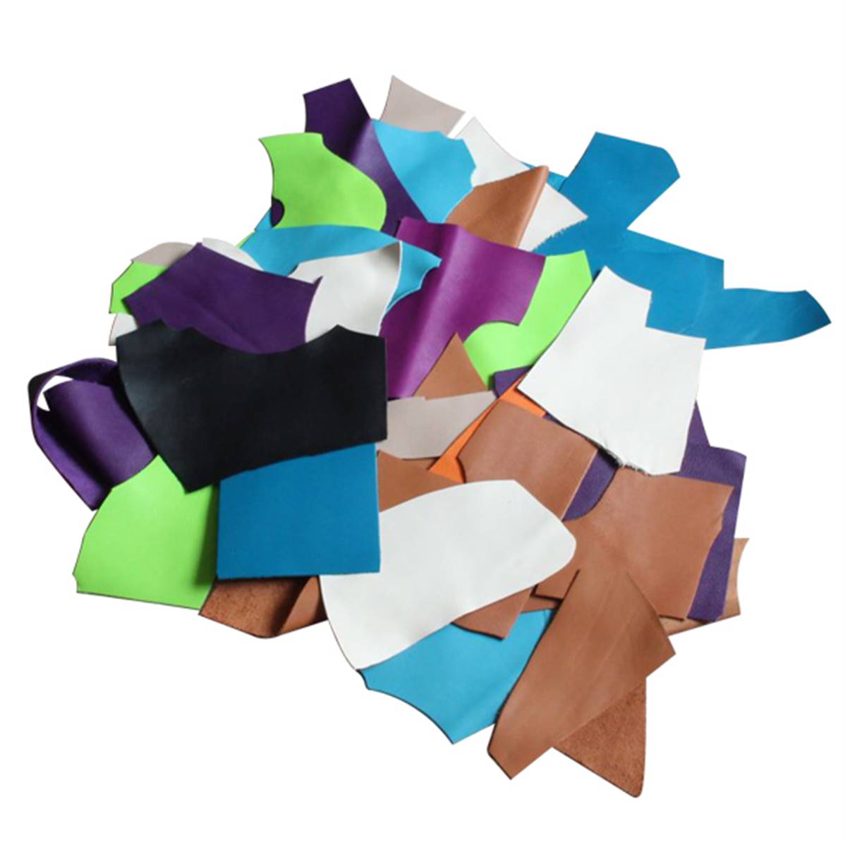 Chutes de cuir divers de la marque Deco Cuir, 1 kg de morceaux de cuir variés pour bricolage ou artisanat