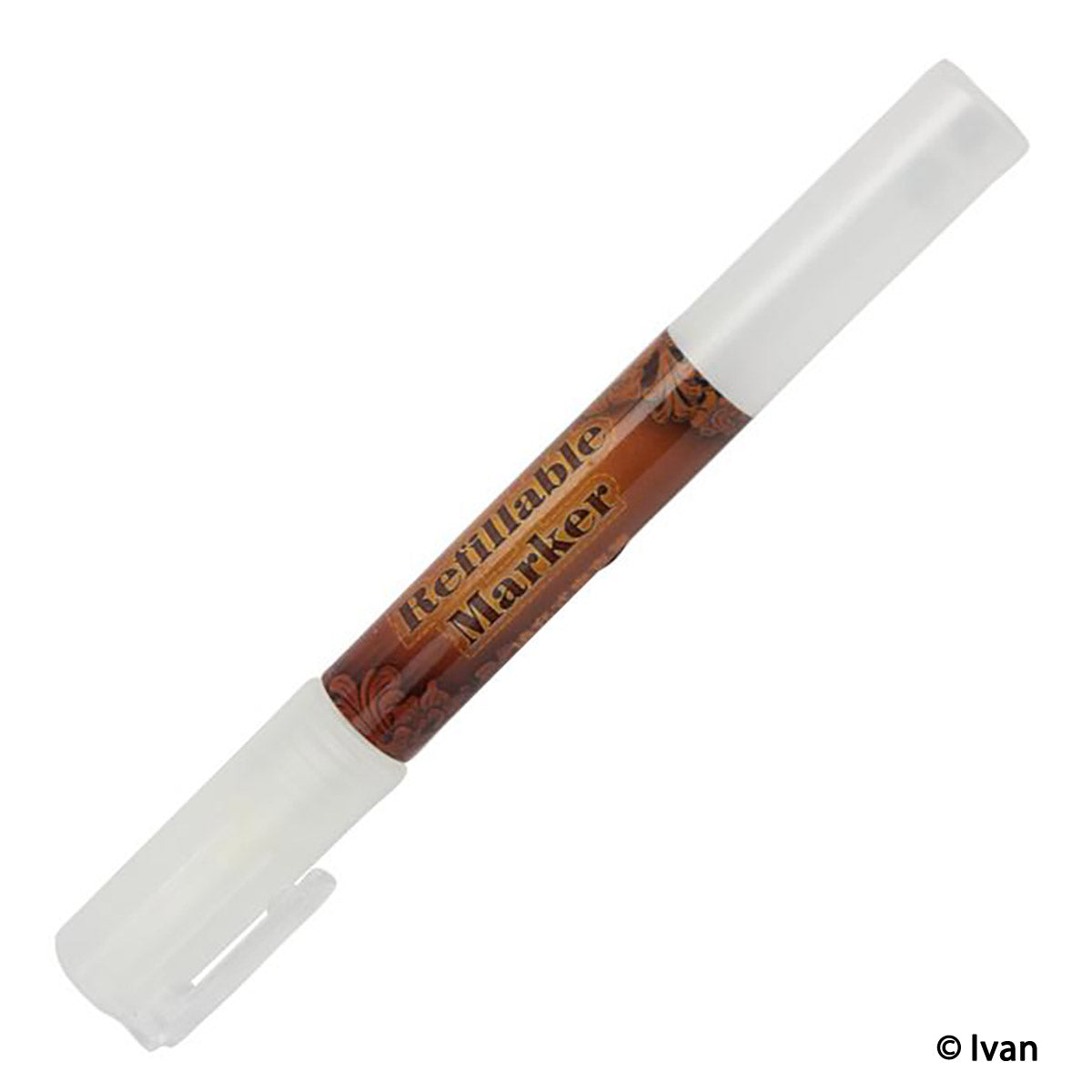 Marqueur à teinture rechargeable Ivan, pinceau fin et corps en plastique, pour applications de teinture et peinture.