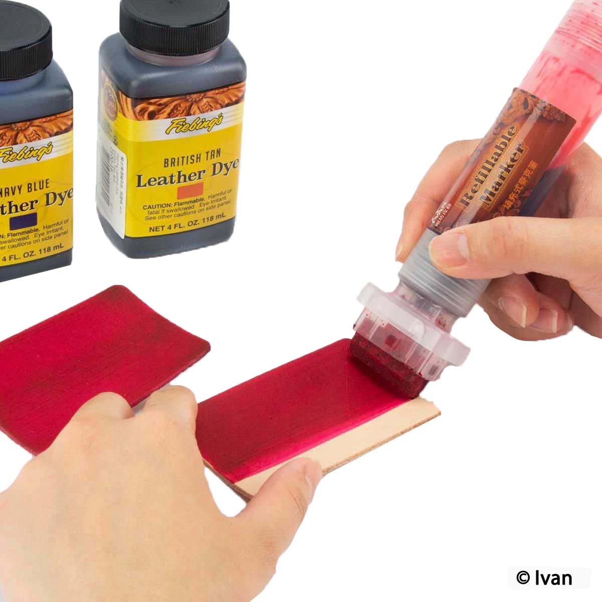 Marqueur à teinture rechargeable Ivan pour teintures et peintures, pointe fine et corps coloré, utilisé pour la coloration.
