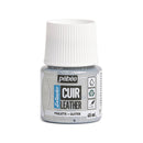 Peinture pour cuir acrylique Pébéo Setacolor, 45ml, couleur argent pailleté, teintures et peintures pour artisanat.