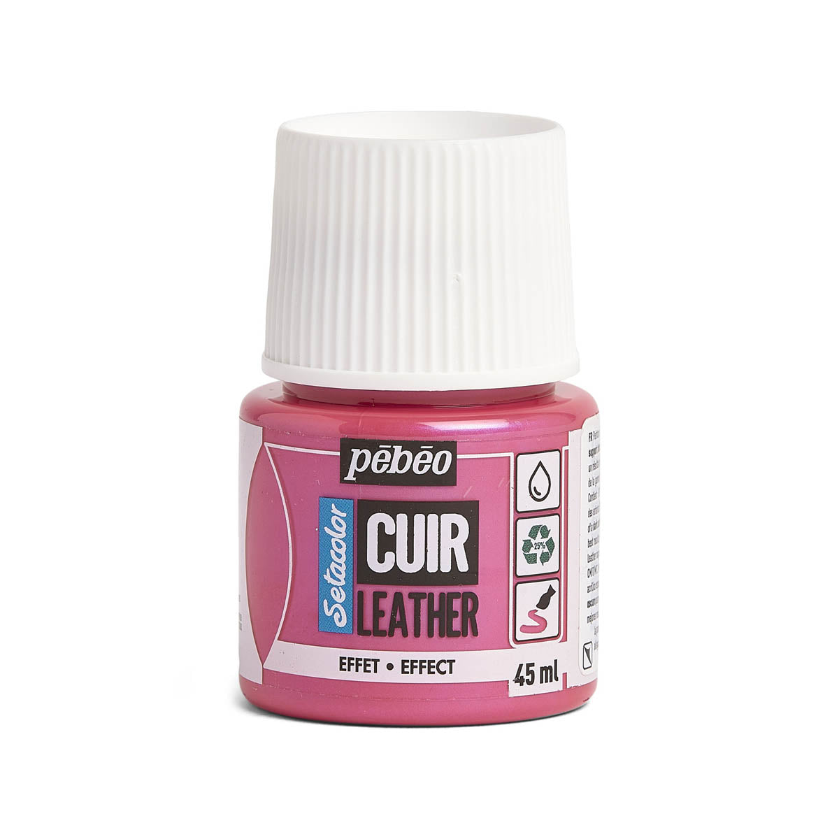 Peinture pour cuir Pébéo Setacolor DuoChrome Rose et Bleu 45ml, teintures acryliques pour cuir avec effet irisé.